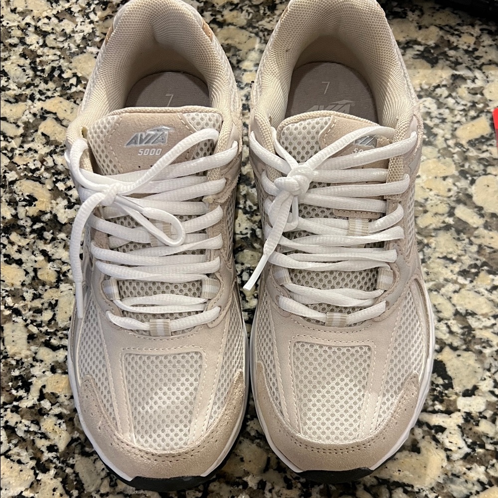 Avia Women's Cream and Tan Athletic Shoes